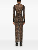 Jean Paul Gaultier Leopard Print Long Dress