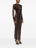 Jean Paul Gaultier Leopard Print Long Dress