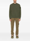 Logo Stone Island Cotton Crewneck bluza
