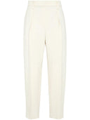 Brunello Cucinelli Cotton Gabardine Slouchy Trousers With Shiny Detail