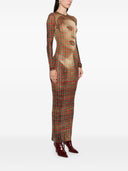 Jean Paul Gaultier Tartan Face Long Dress