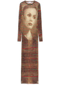 Jean Paul Gaultier Tartan Face Long Dress