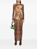 Jean Paul Gaultier Tartan Face Long Dress