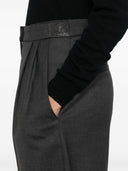 Brunello Cucinelli Wool Wide Leg Trousers