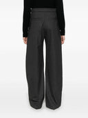 Brunello Cucinelli Wool Wide Leg Trousers