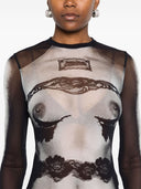 Jean Paul Gaultier Body Lace Mariniere Long Dress