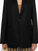 Chaqueta de pecho individual de lana forte de lana