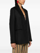 Chaqueta de pecho individual de lana forte de lana