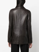 Parosh Leather Blazer Jacket