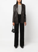 Parosh Leather Blazer Jacket