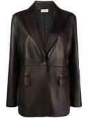Parosh Leather Blazer Jacket