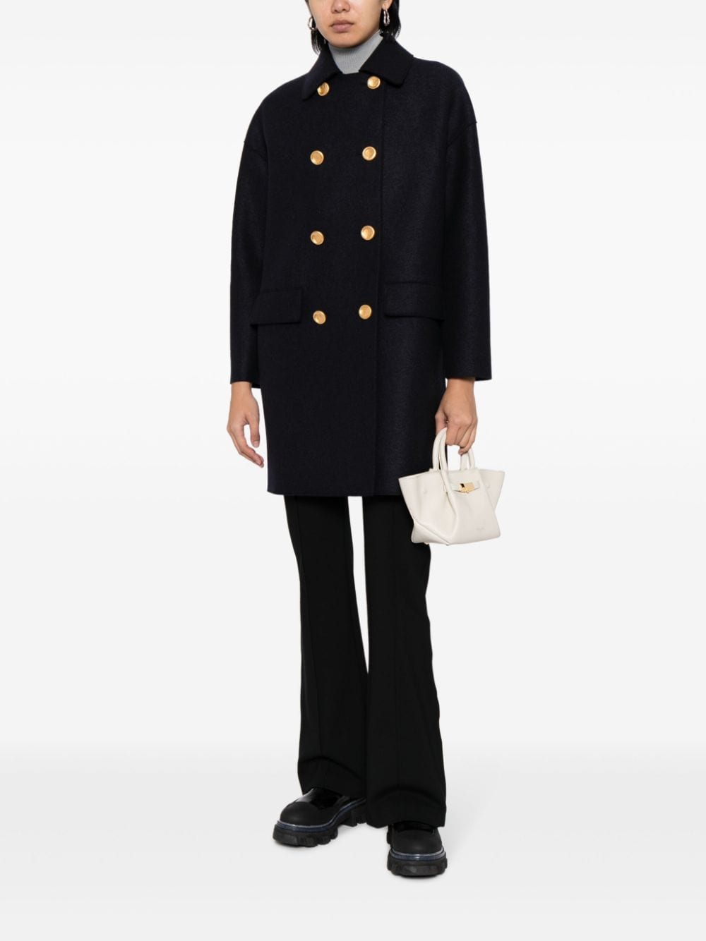 Harris Wharf London Wool Double Breasted Coat