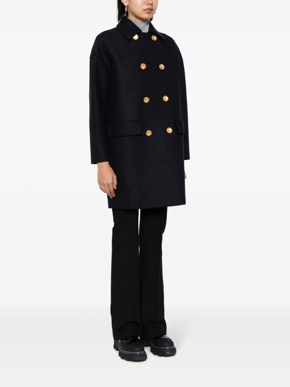 Harris Wharf London Wool Double Breasted Coat