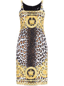 Versace Barocco Print Midi Dress