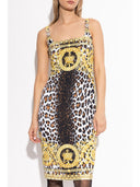 Versace Barocco Print Midi Dress