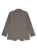 Veste de blazer à poitrine simple alysi mélange simple