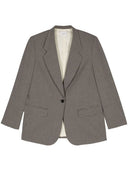 Veste de blazer à poitrine simple alysi mélange simple