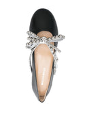 Mach & Mach Crystal Studs Leather Ballets