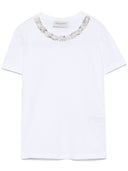 Ermanno Firenze Embroidered Cotton T Shirt