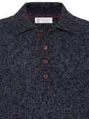 Brunello Cucinelli Cashmere and Wool Knitted Polo