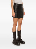 Mini jupe en cuir Parosh