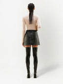 Courreges Re Edition Faux Leather Mini Skirt