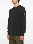 Stone Island Logo Cotton Crewneck Sweatshirt