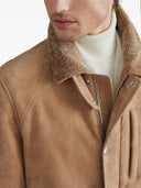 Brunello Cucinelli Suede Shearling Field Jacket