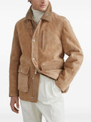 Brunello Cucinelli Suede Shearling Field Jacket