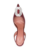 Amina Muaddi Camelia Satin Slingback Pumps