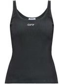 Off White Logo Cotton Tank Top