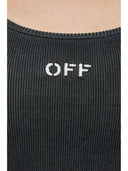 Off White Logo Cotton Tank Top