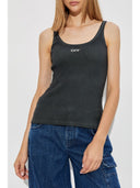 Off White Logo Cotton Tank Top