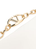 Valentino Garavani V Logo Chain Mini Leather Clutch