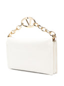 Valentino Garavani V Logo Chain Mini Leather Clutch