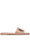 Valentino Garavani V Logo Cut Out Leather Sandals