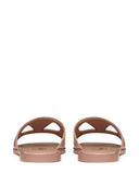 Valentino Garavani V Logo Cut Out Leather Sandals