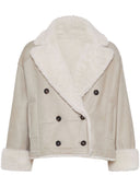 Brunello Cucinelli Reversible Suede Double Breasted Jacket