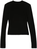 Norma kamali top de cuello redacción de hombro acolchado