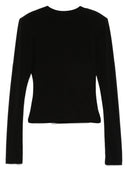 Norma kamali top de cuello redacción de hombro acolchado