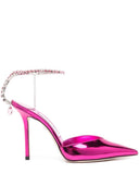 Jimmy Choo Saeda 100 Metallic Leather Pumps