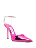 Jimmy Choo Saeda 100 Metallic Leather Pumps