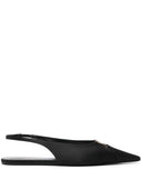 Saint laurent crepe satin slingback ballets