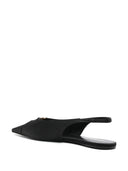 Saint laurent crepe satin slingback ballets