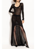 Shain laurent lana lungo vestito