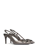 Valentino Garavani V Logo Signature Laminated Leather Pumps