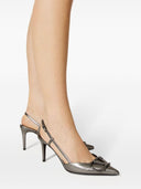 Valentino Garavani V Logo Signature Laminated Leather Pumps