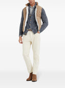 Brunello Cucinelli Suede Sleeveless Down Waistcoat
