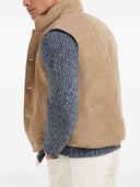 Brunello Cucinelli Suede Sleeveless Down Waistcoat