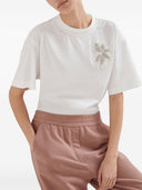 Brunello Cucinelli Cotton T Shirt With Embroidery